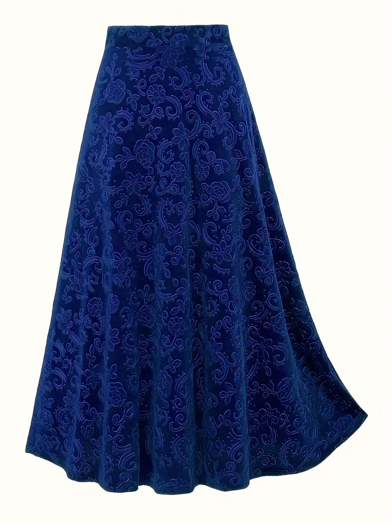 Plus Size - Regular Floral-Patterned Skirt for Women