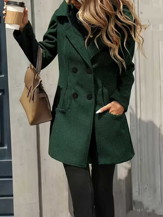 Women's Autumn/Winter Fashion Casual Blend Mid-Length Coat