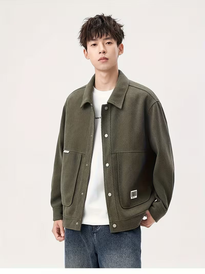 Men's Premium Twill Casual Jacket – Versatile Outerwear for All Seasons