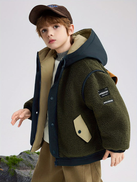 ASK JUNIOR Jacket for Boys, Winter Coat for Older Kids, Warm Padded Parka for Teenagers
