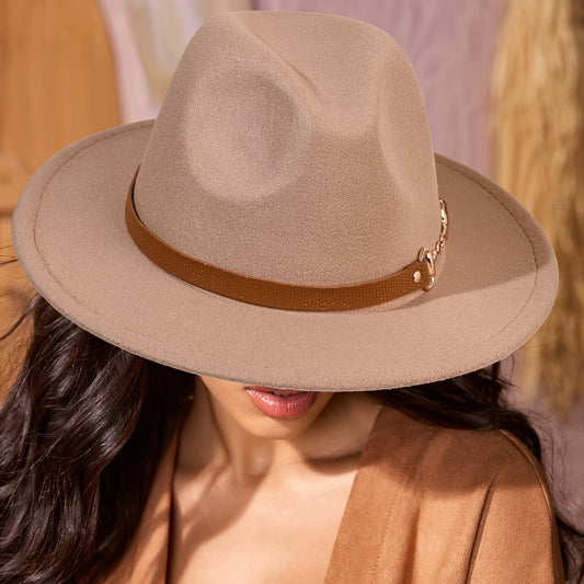 Women'S Multicolored Wide-Brimmed Soft Felt Panama Hat