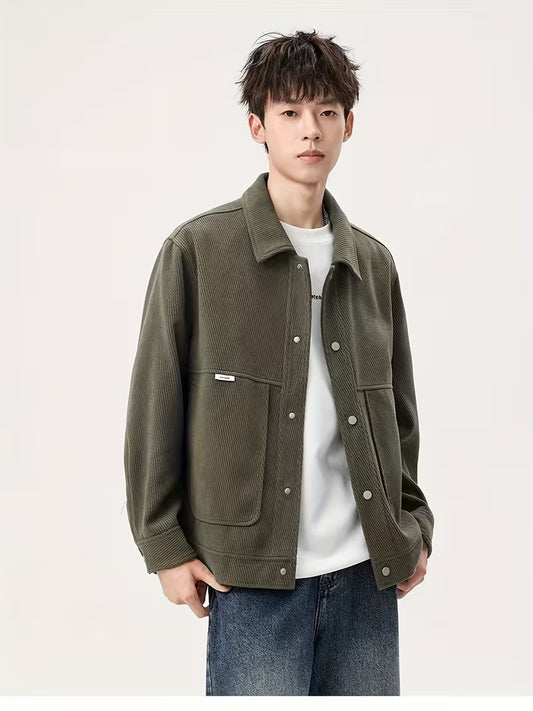 Men's Premium Twill Casual Jacket – Versatile Outerwear for All Seasons