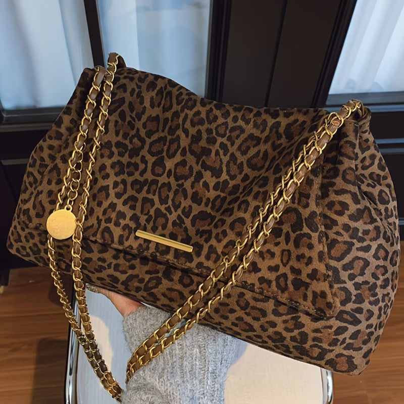 New Women's Fashion Trend Leopard Print Crossbody Bag