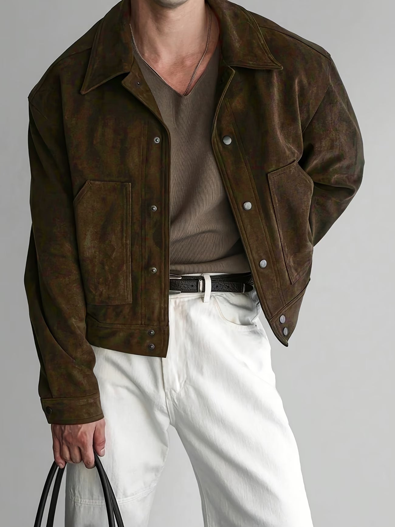 Men's Vintage Style Workwear Jacket - Trendy Streetwear Coat