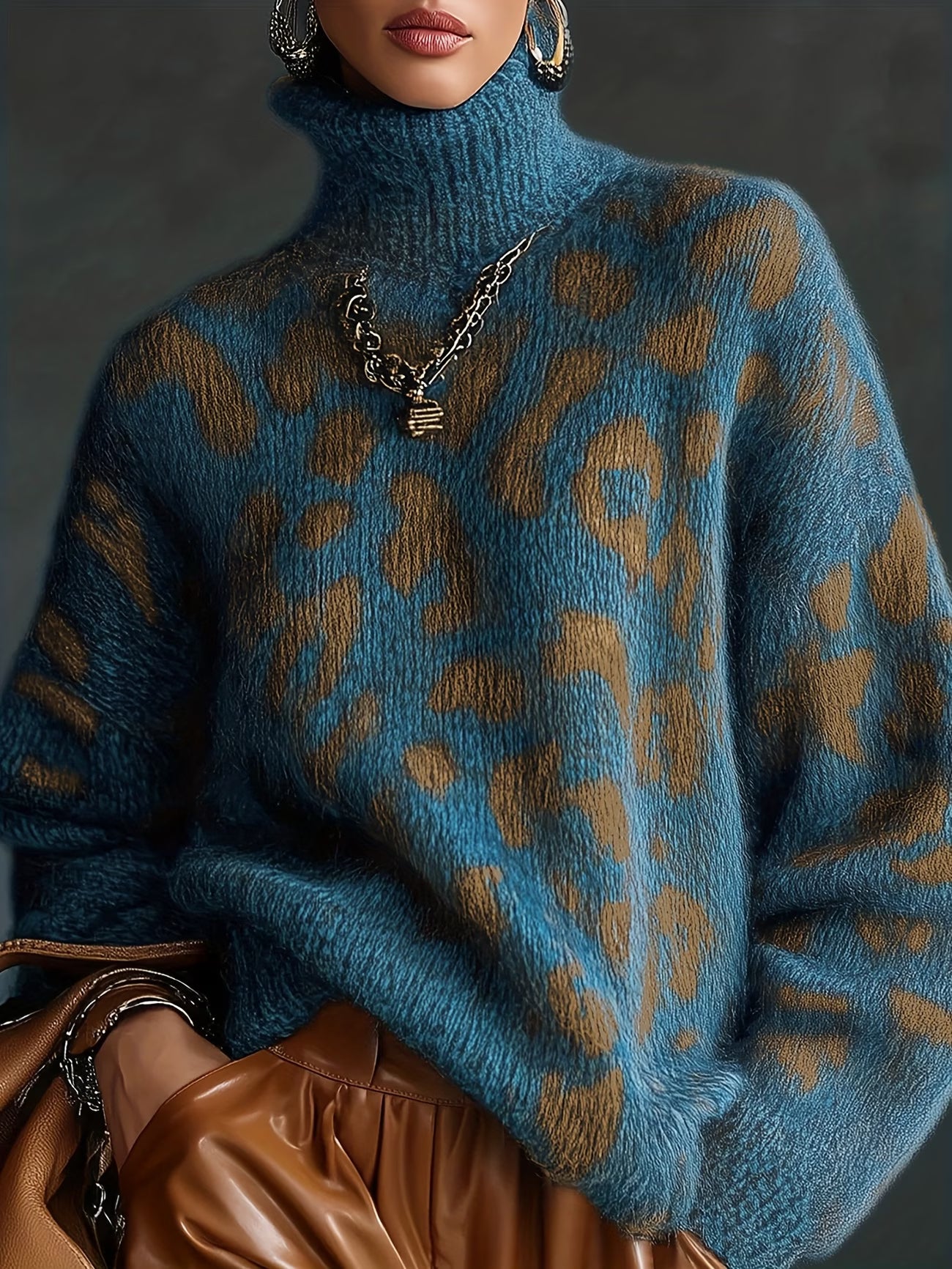 Women's Leopard Print Sweater