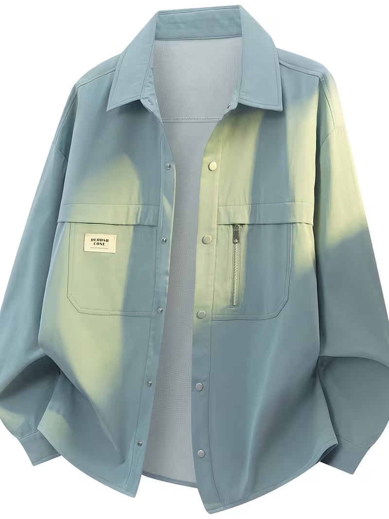 Pearson OBM Men's Shirt Jacket 2026 – Long-Sleeve Casual Work Overshirt for Spring/Autumn