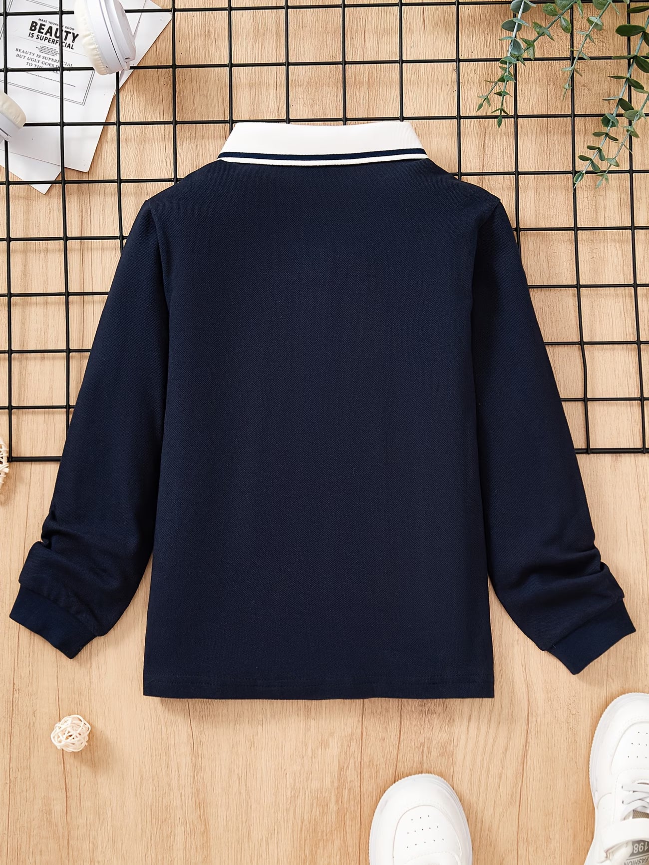 Boys' Shirt, Casual Preppy Style Long Sleeve T-Shirt