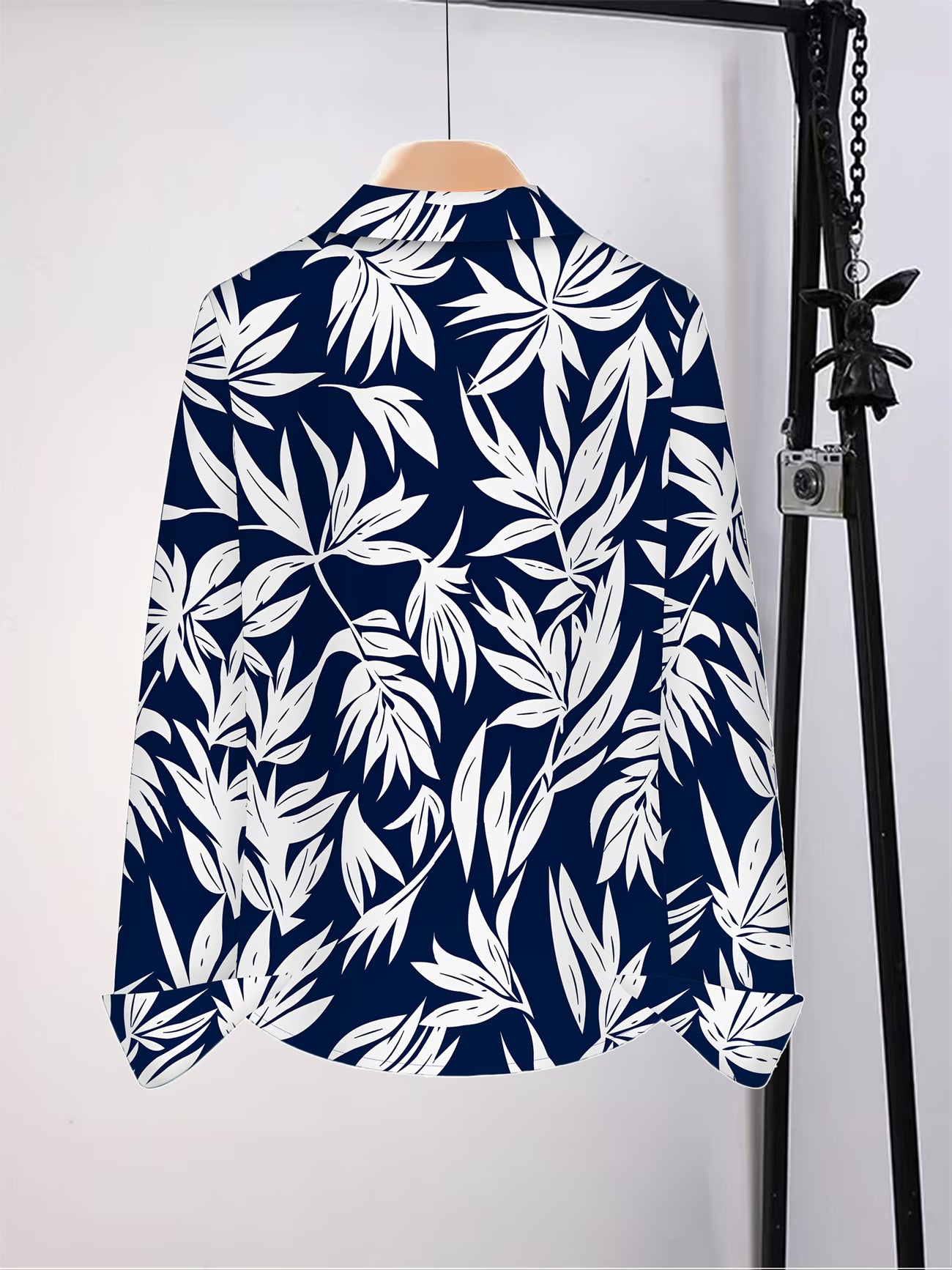 Autumn Fashion Women's Set: Floral Print Long-Sleeve Blouse