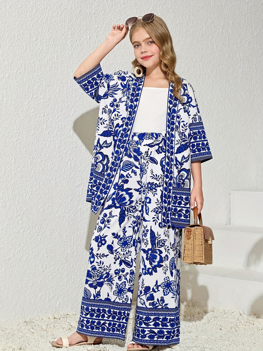 A Sophisticated And Elegant Two-Piece Summer Outfit for Girls