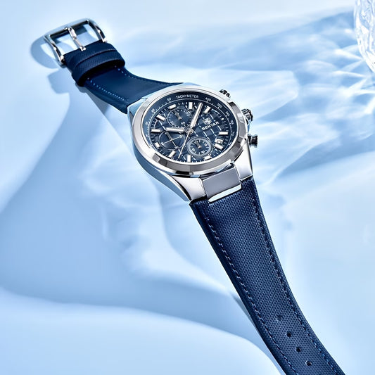 BY BENYAR Men's Multifunctional Chronograph Watch with Calendar and Luminous Display