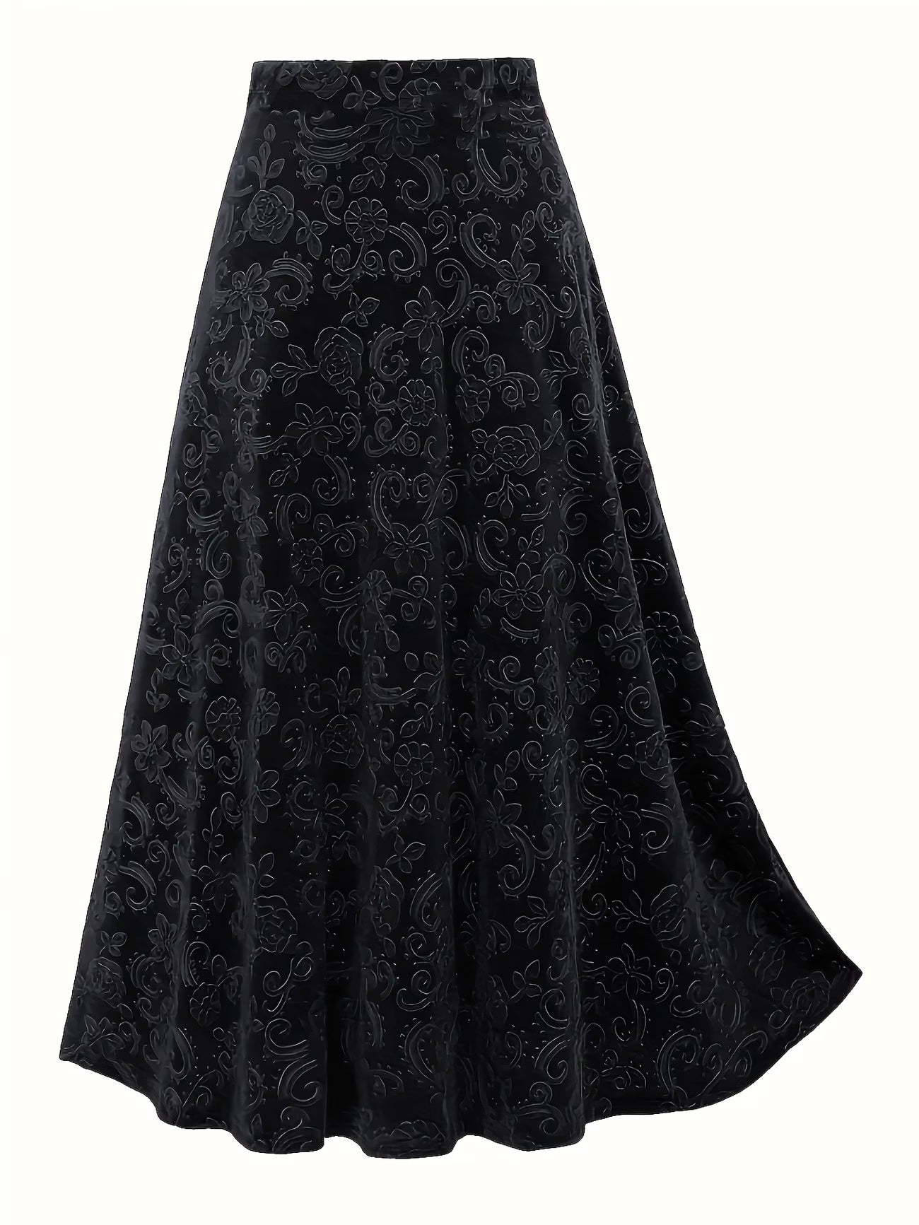 Plus Size - Regular Floral-Patterned Skirt for Women