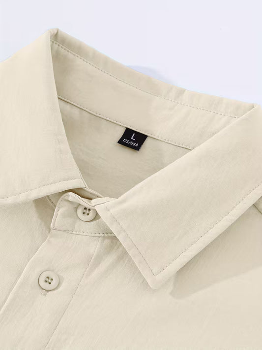 Men's Long-Sleeve Button-Up Business Casual Shirt – Smart Commuter Style