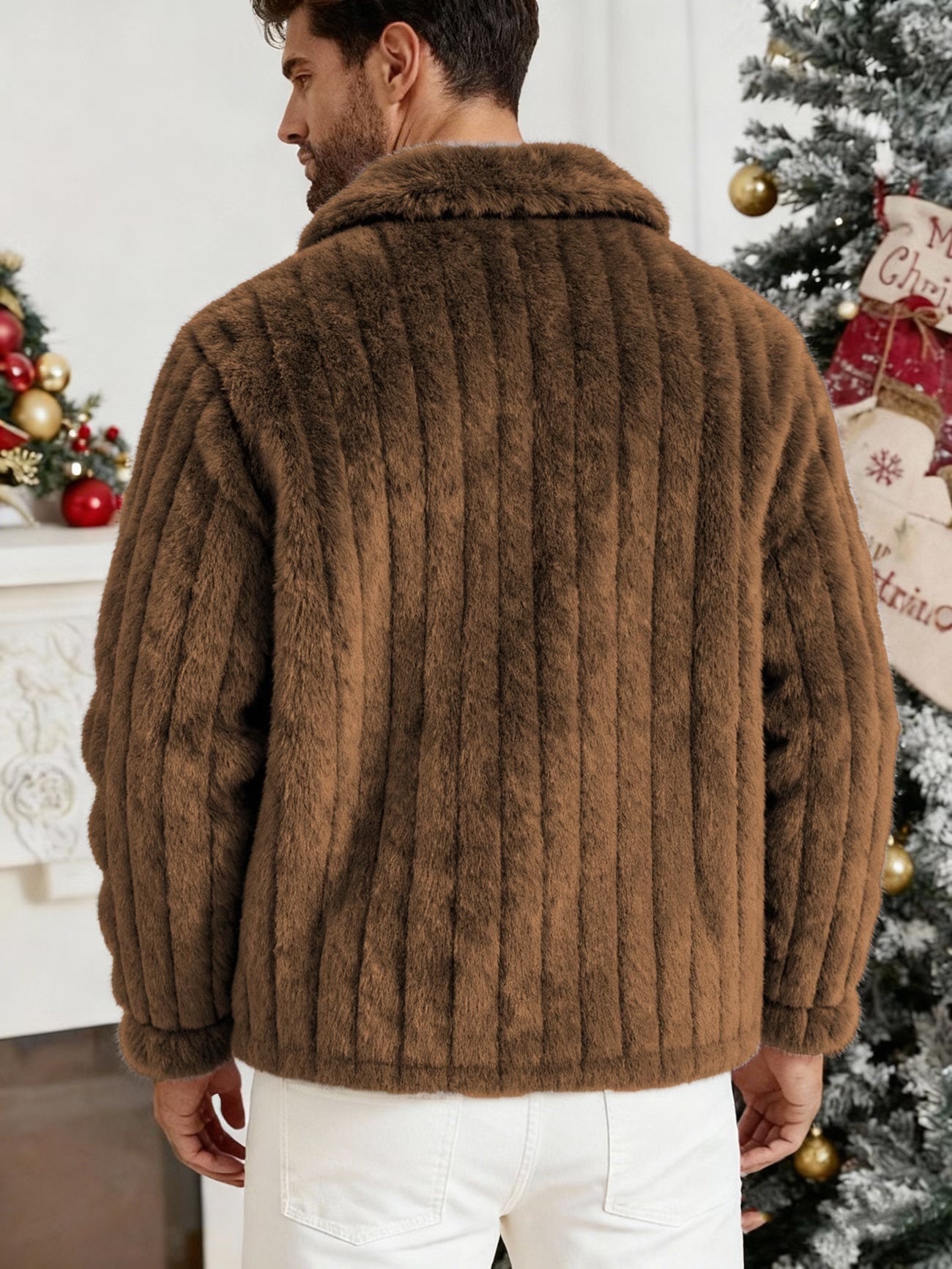 Pearson OBM Men'S Fleece-Lined Warm Long-Sleeve Jacket