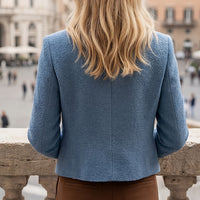 Autumn/Winter New Solid Color Fashion Simple High-End Single-Breasted Pocket