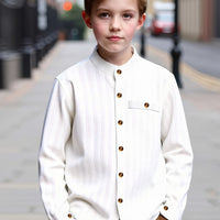 Boys' Spring/Autumn New Long-Sleeve Top and Casual Pants Set, Suitable for 8-1 Old Boys