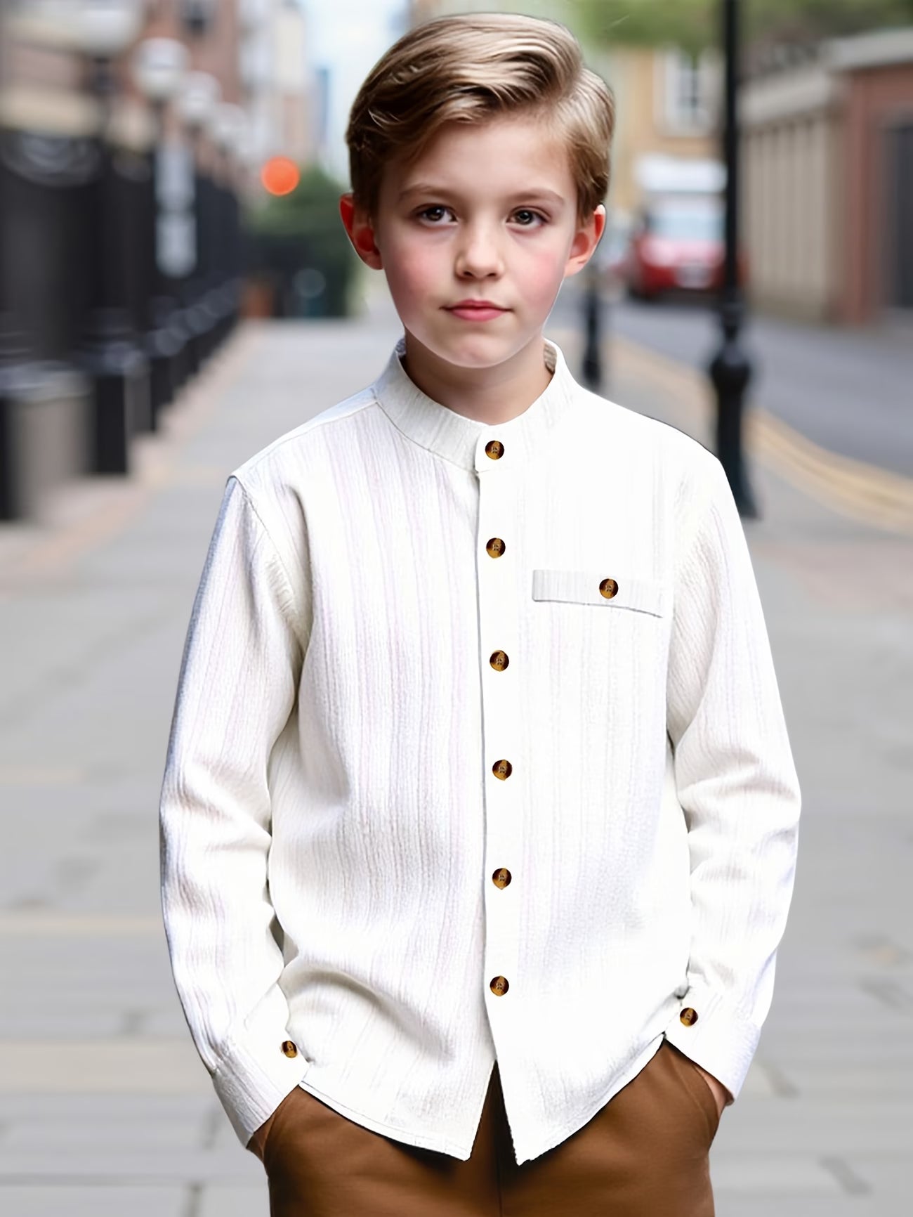 Boys' Spring/Autumn New Long-Sleeve Top and Casual Pants Set, Suitable for 8-1 Old Boys