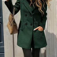 Women's Autumn/Winter Fashion Casual Blend Mid-Length Coat