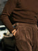 Men's Corduroy High-Waist Straight-Leg Trousers – Elegant Pleated Business Pants Autumn/Winter 2025