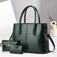 Fashionable Large Capacity Handbag, Stylish Letter Print Handbag Set - Perfect Thanksgiving Present