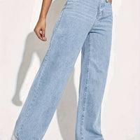 Women's Fashionable Stretchy Washed Denim Long Pants
