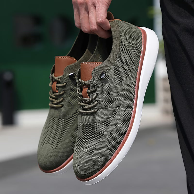 Materswe Men's Breathable Low-Top Sneakers - Lightweight Athletic