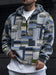 Men's Trendy Printed Hooded Zip-Up Sweatshirt with Large Pockets