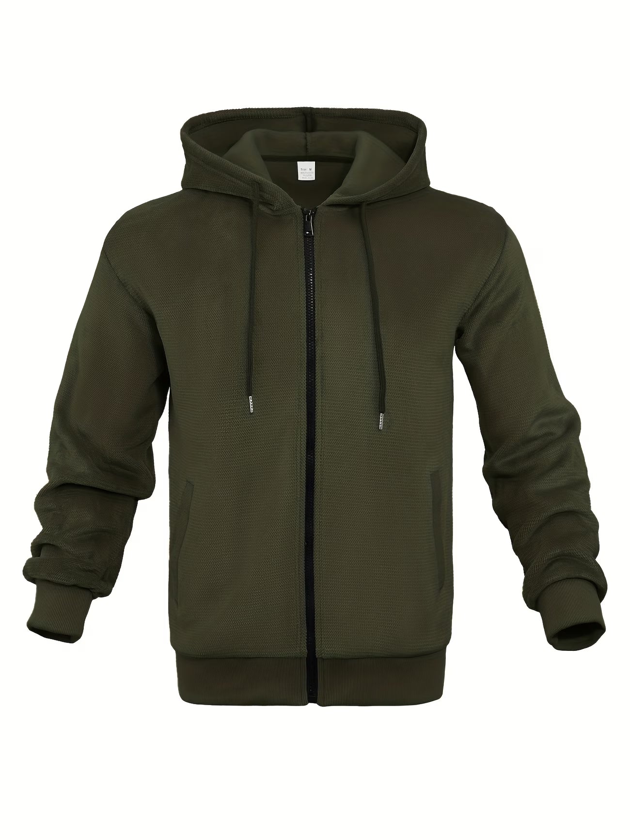 Men's Winter Hooded Softshell Jacket with Full-Zip Front
