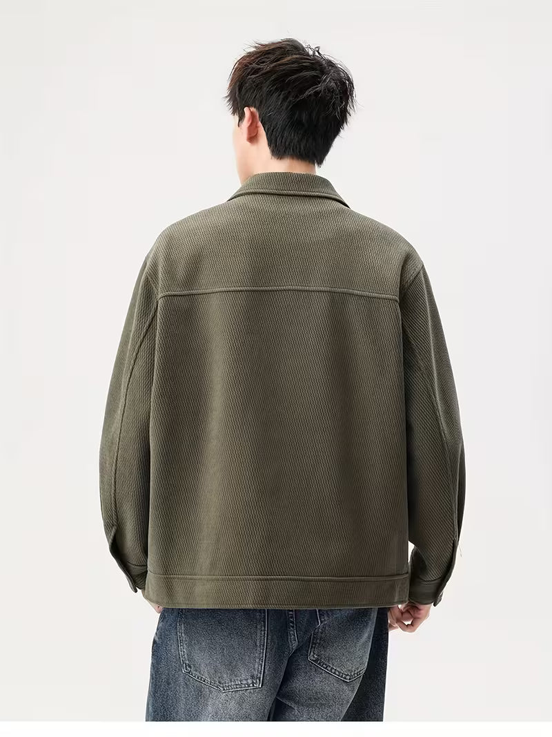 Men's Premium Twill Casual Jacket – Versatile Outerwear for All Seasons