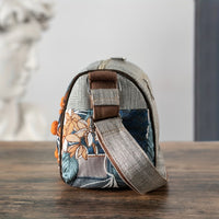 Randomly Cropped Bohemian Handmade Bee Persimmon Ball Shoulder Bag