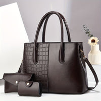 Fashionable Large Capacity Handbag, Stylish Letter Print Handbag Set - Perfect Thanksgiving Present