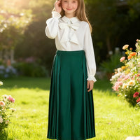 2pcs Girls' Korean Outfit - Winter Warm Korean Drama