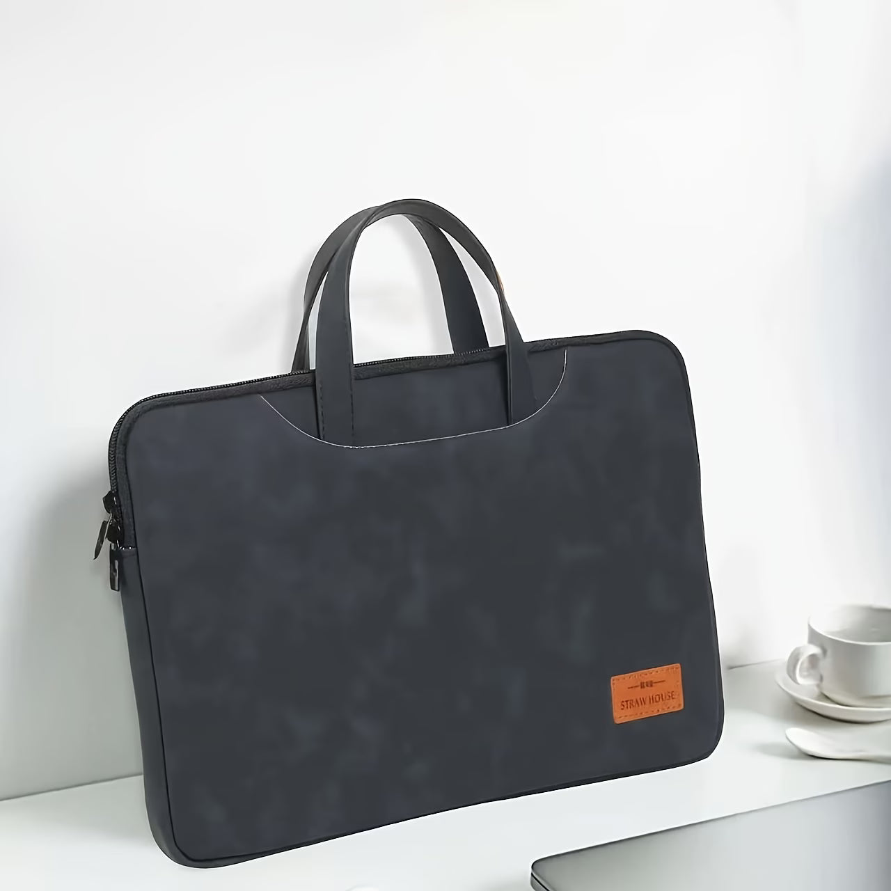 Laptop bag, Minimalist PU leather-finished