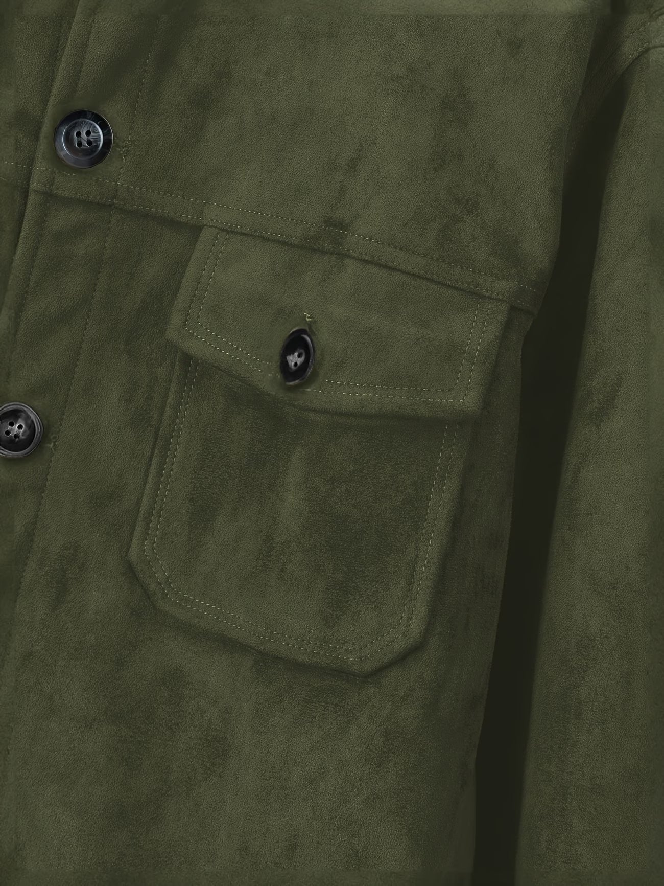 Men'S Casual Jacket with Pockets, Featuring Long Sleeves And a Stand Collar with Buttons