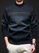 Men's autumn and winter sweater round neck pullover jacquard knit sweater simple casual striped top