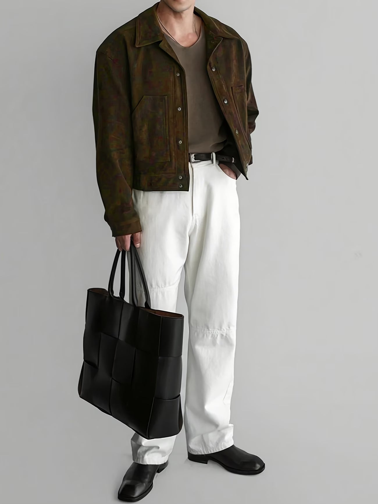 Men's Trendy Vintage Style Workwear Jacket, Versatile Daily Commute and Streetwear Coat