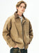 Men's Pure Wool Lapel Casual Sport Jacket – Loose Work Outerwear in Khaki, Black, Beige & Olive Green