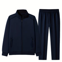 Men's Spring/Autumn New Casual Zip-Up Sweatshirt Sportswear Set