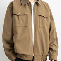 Men's Plaid Long-Sleeve Cardigan – Relaxed Lapel Sweater Jacket for Spring & Autumn