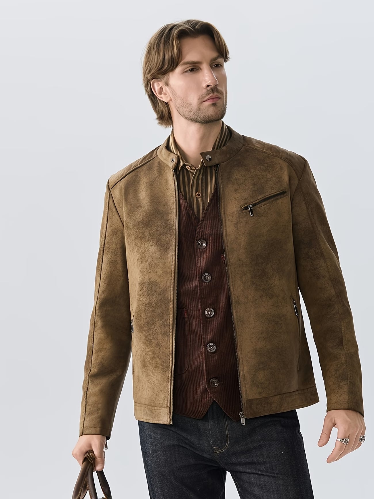 Plus Velvet Jacket Men's Autumn and Winter Jacket