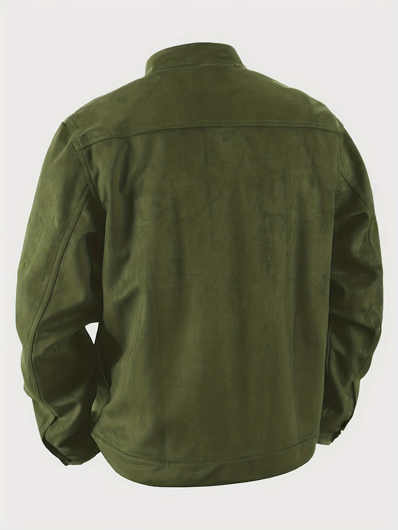Men'S Casual Jacket with Pockets, Featuring Long Sleeves And a Stand Collar with Buttons