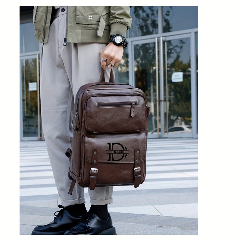 Personalized Men's Large Capacity Laptop Backpack