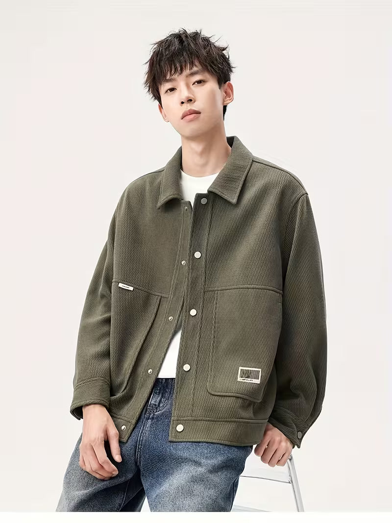 Men's Premium Twill Casual Jacket – Versatile Outerwear for All Seasons