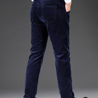 Men'S Corduroy Casual Pants for All Seasons, Featuring a Slim Straight Fit