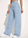 Women's Fashionable Stretchy Washed Denim Long Pants