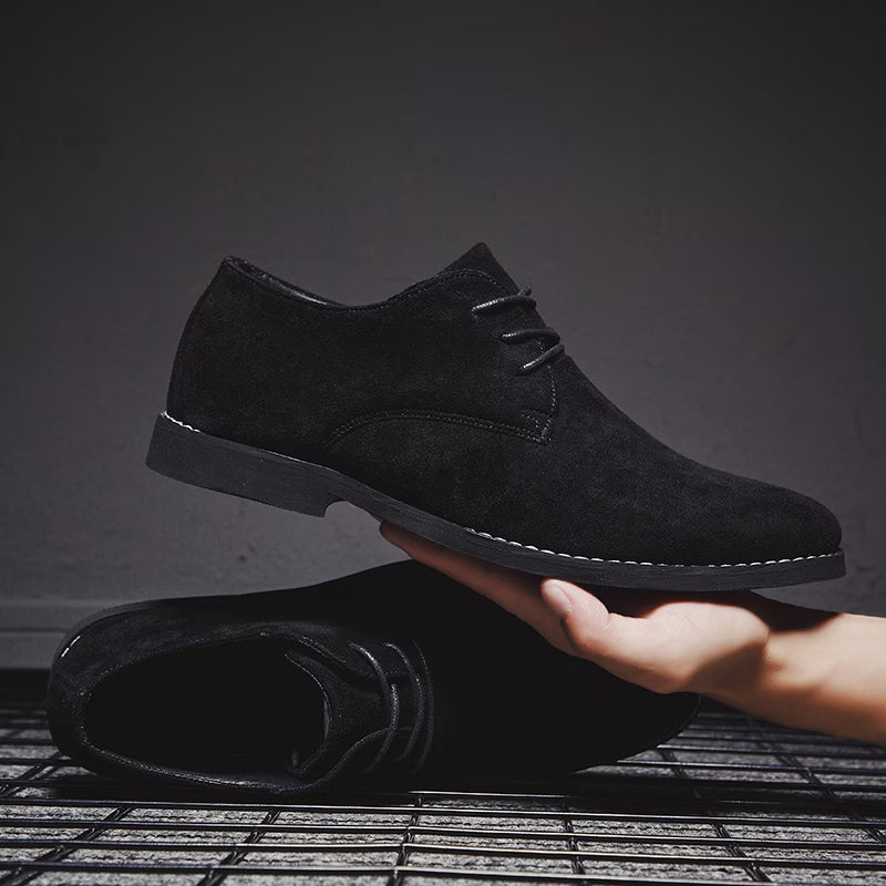 Men's British Style Low-Top Business Casual Shoes - Lace-Up