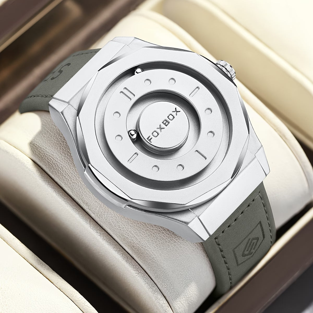 FOXBOX Fashionable Men's Watch - Business & Sports Dual-Track Design