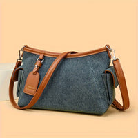 Vintage Women's Shoulder Bag with Adjustable and Detachable Shoulder Straps