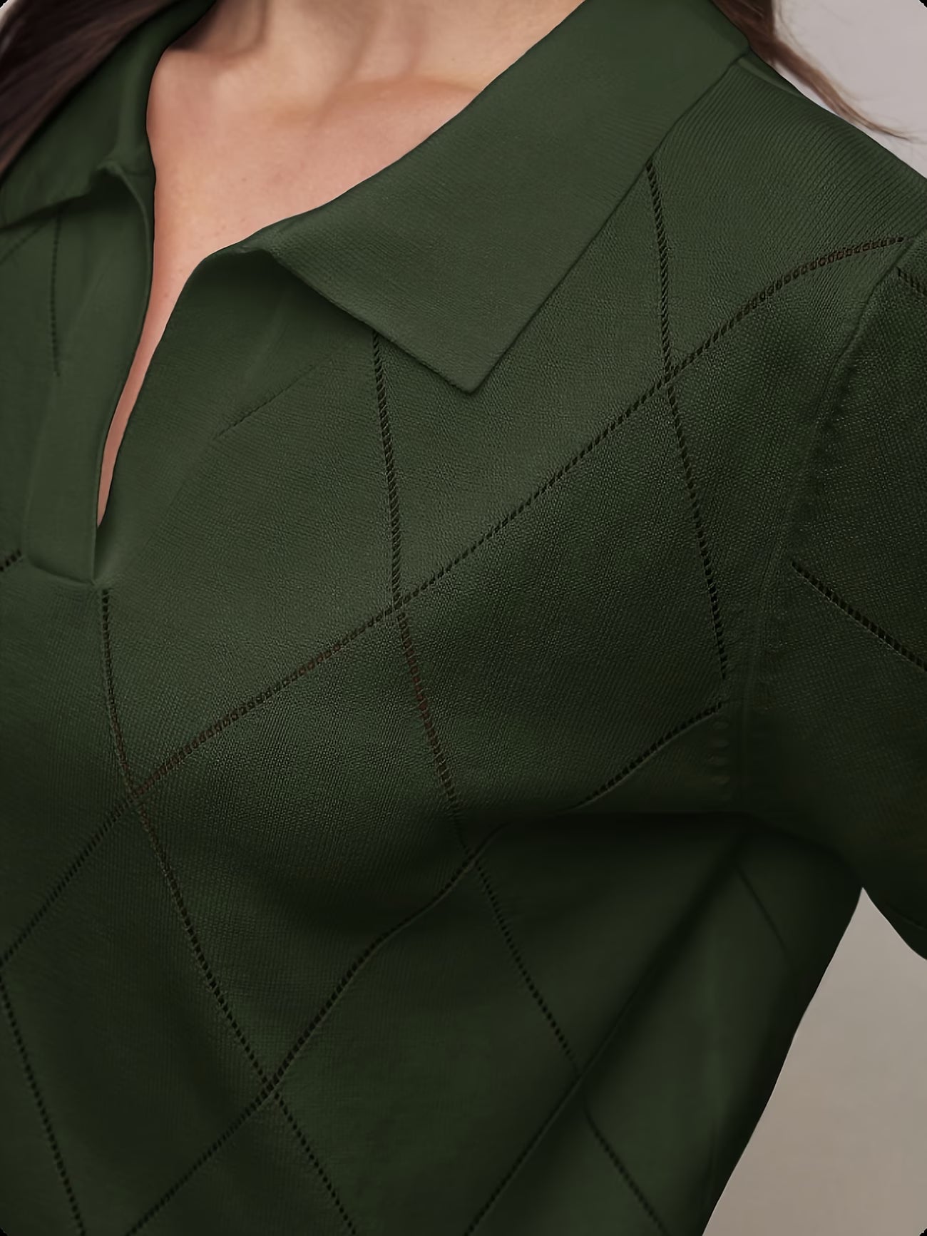 Elegant And Versatile Loose-Fit Women'S Polo Neck Long-Sleeve Sweater for Commuting