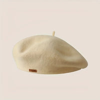 Elegant Lady Sewing Badge Beret