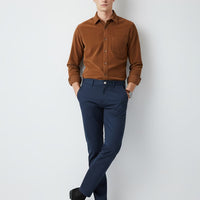 Men's Slim Fit Chino Pants - Mid-Rise Tapered Stretch Twill